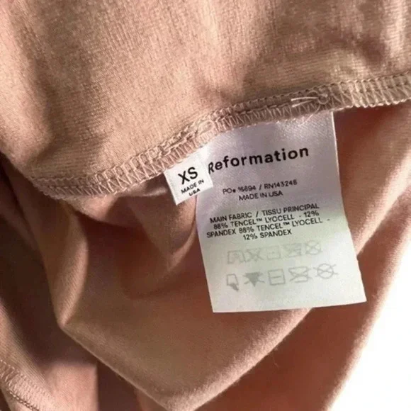 Reformation Jeans Wrap Jersey Dress NWOT XS B377 - Picture 5 of 5